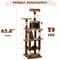 Show in main carousel: MWPO 63.8-in Multi-Level Cat Tree with Condo & Hammock, Brown slide 6 of 11