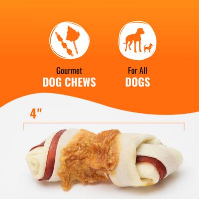 Show full view: Good 'n' Fun Triple Flavor 4-in Pork, Beef & Chicken Dog Treat Chew Bones, 3 count slide 5 of 8