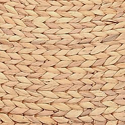 happimess Nellie Farmhouse Classic Handwoven Hyacinth Storage Boat Baskets with Handles, Natural, 3 count slide 2 of 7