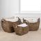 Show in main carousel: happimess Nellie Farmhouse Classic Handwoven Hyacinth Storage Boat Baskets with Handles, Brown, 3 count slide 2 of 7