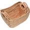Show in main carousel: happimess Nellie Farmhouse Classic Handwoven Hyacinth Storage Boat Baskets with Handles, Natural, 3 count slide 5 of 7