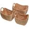 Show in main carousel: happimess Nellie Farmhouse Classic Handwoven Hyacinth Storage Boat Baskets with Handles, Natural, 3 count slide 1 of 7