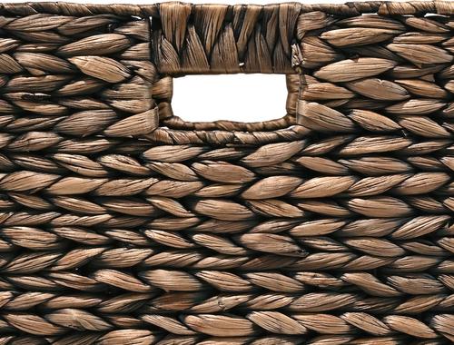 Show full view: happimess Bryce 12.6" Classic Farmhouse Handwoven Hyacinth Collapsible Storage Cube Baskets with Handles, Brown, 5 count slide 6 of 7