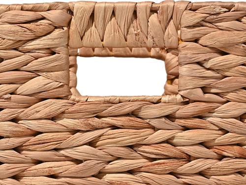 Show full view: happimess Bryce 12.6" Classic Farmhouse Handwoven Hyacinth Collapsible Storage Cube Baskets with Handles, Natural, 5 count slide 7 of 8