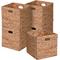 Show in main carousel: happimess Bryce 12.6" Classic Farmhouse Handwoven Hyacinth Collapsible Storage Cube Baskets with Handles, Natural, 5 count slide 1 of 8