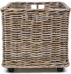 happimess Yael Coastal Hand-Woven Rattan Storage Basket, Kubu Gray slide 2 of 9