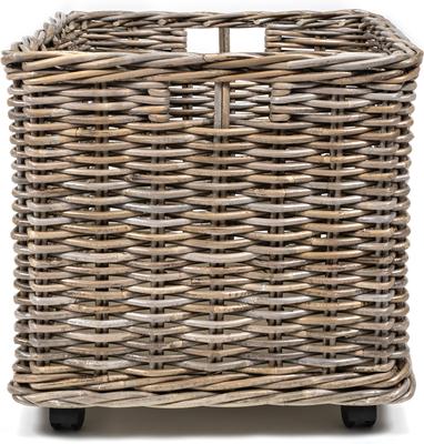 Show full view: happimess Yael Coastal Hand-Woven Rattan Storage Basket, Kubu Gray slide 9 of 10