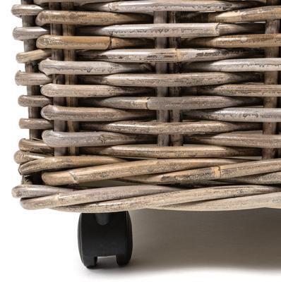 Show full view: happimess Yael Coastal Hand-Woven Rattan Storage Basket, Kubu Gray slide 7 of 10