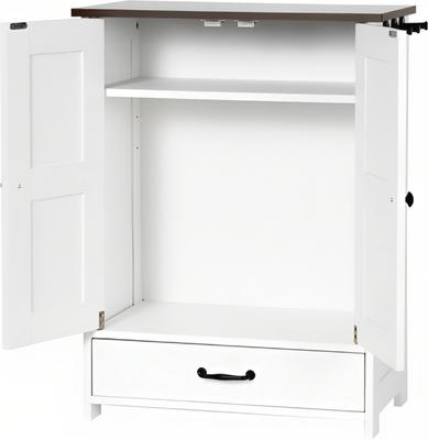 Show full view: Yafylly Feeding Station with Storage Elevated Dog Bowl, White slide 4 of 10