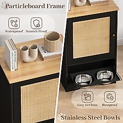 Yafylly Feeding Station with Storage Cabinet Elevated Dog Bowl slide 2 of 8