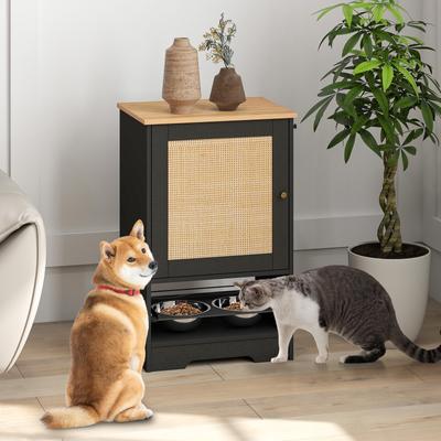 Show full view: Yafylly Feeding Station with Storage Cabinet Elevated Dog Bowl slide 9 of 9