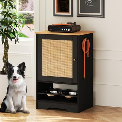 Show full view: Yafylly Feeding Station with Storage Cabinet Elevated Dog Bowl slide 3 of 9