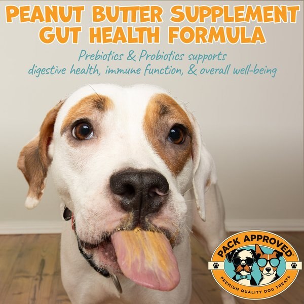 Pack Approved Peanut Butter Dental Supplement for Dogs, 8.46-oz