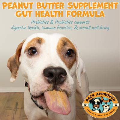 Show full view: Pack Approved Peanut Butter Prebiotic Digestive Aid for Dogs, 8.46-oz slide 3 of 8