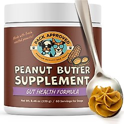 Pack Approved Peanut Butter Prebiotic Digestive Aid for Dogs, 8.46-oz