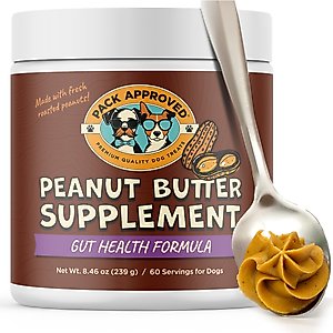 Pack Approved Peanut Butter Prebiotic Digestive Aid for Dogs, 8.46-oz