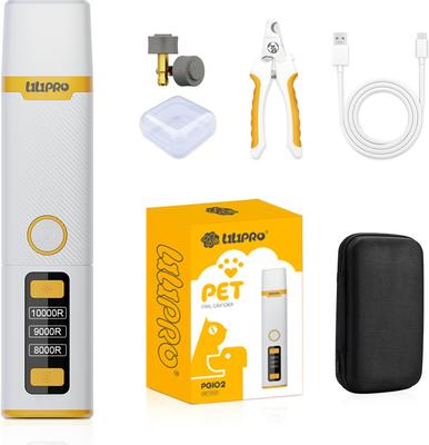 Show full view: LILIPRO PG102 Cordless 3-Speed Nail Grinder for Large Pets, White slide 8 of 9