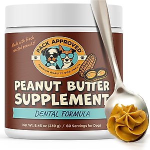 Pack Approved Peanut Butter Dental Supplement for Dogs, 8.46-oz