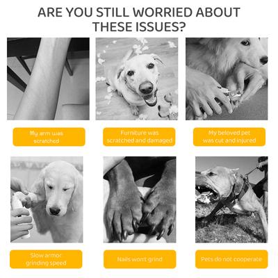 Show full view: LILIPRO PG100BA Cordless 2-Speed Nail Grinder for Dogs & Cats, Yellow & White slide 5 of 8