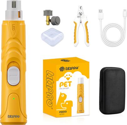 Show full view: LILIPRO PG100BA Cordless 2-Speed Nail Grinder for Dogs & Cats, Yellow & White slide 7 of 8