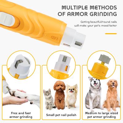 Show full view: LILIPRO PG100BA Cordless 2-Speed Nail Grinder for Dogs & Cats, Yellow & White slide 6 of 8