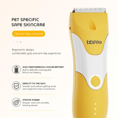 Show full view: LILIPRO PT303 Cordless Hair Grooming Clipper Kit for Dogs & Cats, Yellow slide 4 of 8