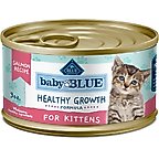 Blue Buffalo Baby Blue Healthy Growth Formula Grain-Free High Protein Salmon Recipe Kitten Wet Food, 3-oz cans, case of 24