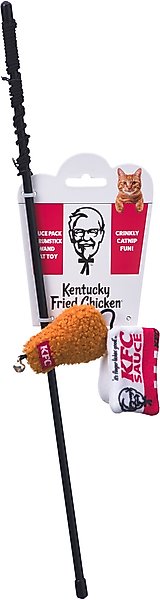 Show full view: Spot Kentucky Fried Chicken Sauce Count & Drumstick Wand Cat Toy w/ Catnip slide 1 of 4