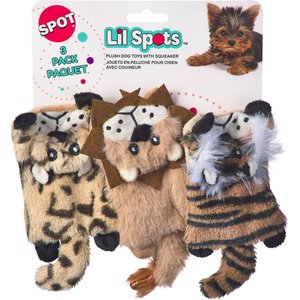 Spot Ethical Products Spot Lil Spots Flat Cats Dog Toy, 3 count