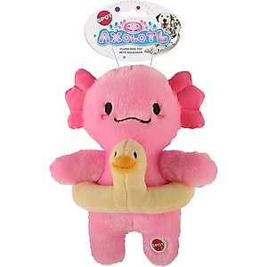 Spot Ethical Products Spot Axolotl w/ Duck Tube Dog Toy, 10-in
