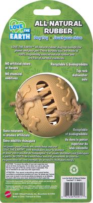 Show full view: Spot Ethical Products Spot Love The Earth Natural Rubber Treat Ball Dog Toy, 3-in slide 2 of 4