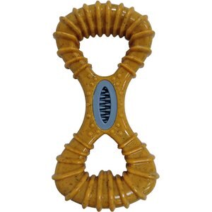 Spot Ethical Products Spot Bambone Denatl Bridge Peanut Butter Dog Toy, 6-in