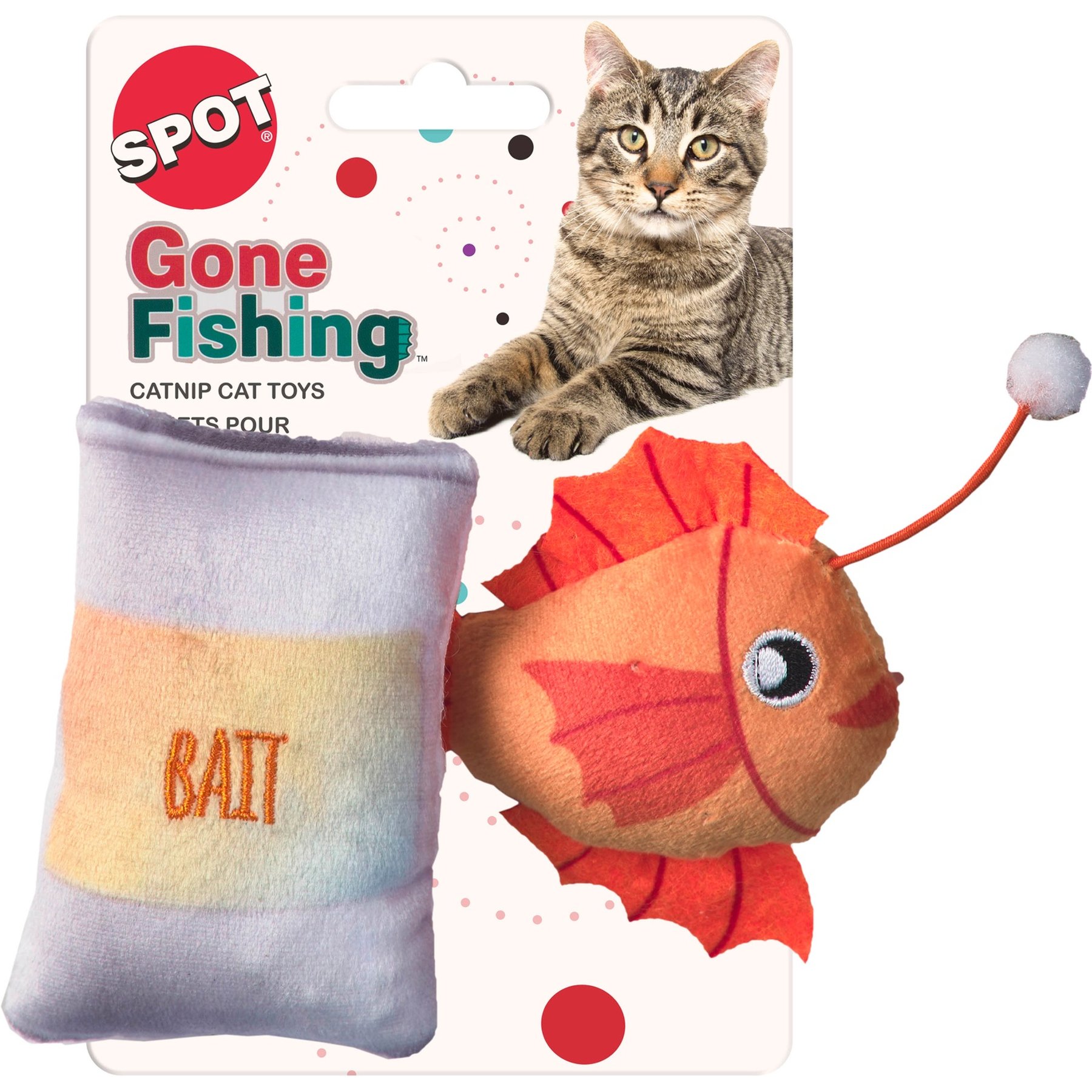 Spot Ethical Products Spot Gone Fishing Cat Toy, 2 count
