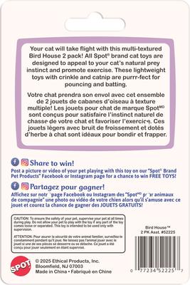 Show full view: Spot Ethical Products Spot Birds & Homes Cat Toy, 2 count slide 3 of 7