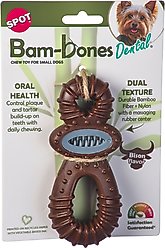 Spot Ethical Products Spot Bambone Dental Pacfier Bison Dog Toy, 5.5-in