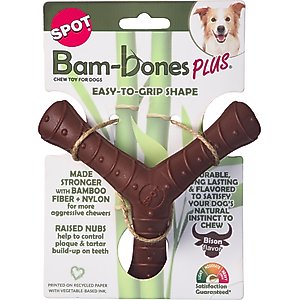 Spot Ethical Producsts Spot Bambone+Tripod Bison Dog Toy, 5-in