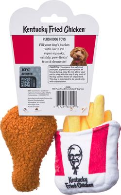 Show full view: Spot Kentucky Fried Chicken Plush Fries & Drumette Dog Toy, 2 count slide 2 of 5