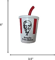 Spot Kentucky Fried Chicken Vinyl Soda w/ Straw Dog Toy, 6-in slide 2 of 4