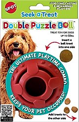 Spot Seek A Treat Double Puzzle Ball Dog Toy, 3.25-in