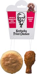 Spot Kentucky Fried Chicken Vinyl Biscuit Drumstick Dog Toy, 3-in