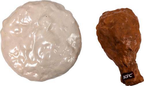 Show full view: Spot Kentucky Fried Chicken Vinyl Biscuit Drumstick Dog Toy, 3-in slide 3 of 4