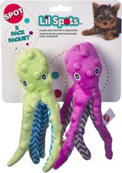 Spot Ethical Products Spot Lil Spots Octopus Dog Toy, 2 count