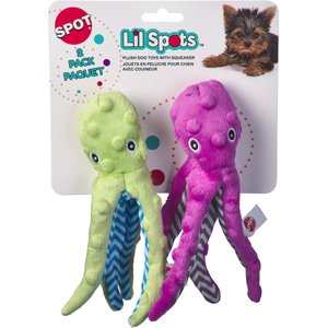 Spot Ethical Products Spot Lil Spots Octopus Dog Toy, 2 count
