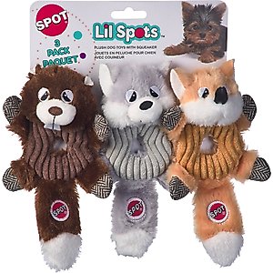 Spot Ethical Products Spot Lil Spots Donut Crinklers Dog Toy, 3 count