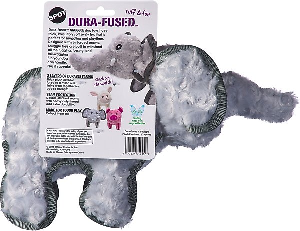 Show full view: Spot Ethical Products Spot Dura-Fuse Snuggle Elephant Dog Toy, 12-in slide 2 of 4