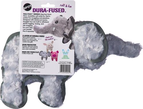 Show full view: Spot Ethical Products Spot Dura-Fuse Snuggle Elephant Dog Toy, 12-in slide 3 of 5