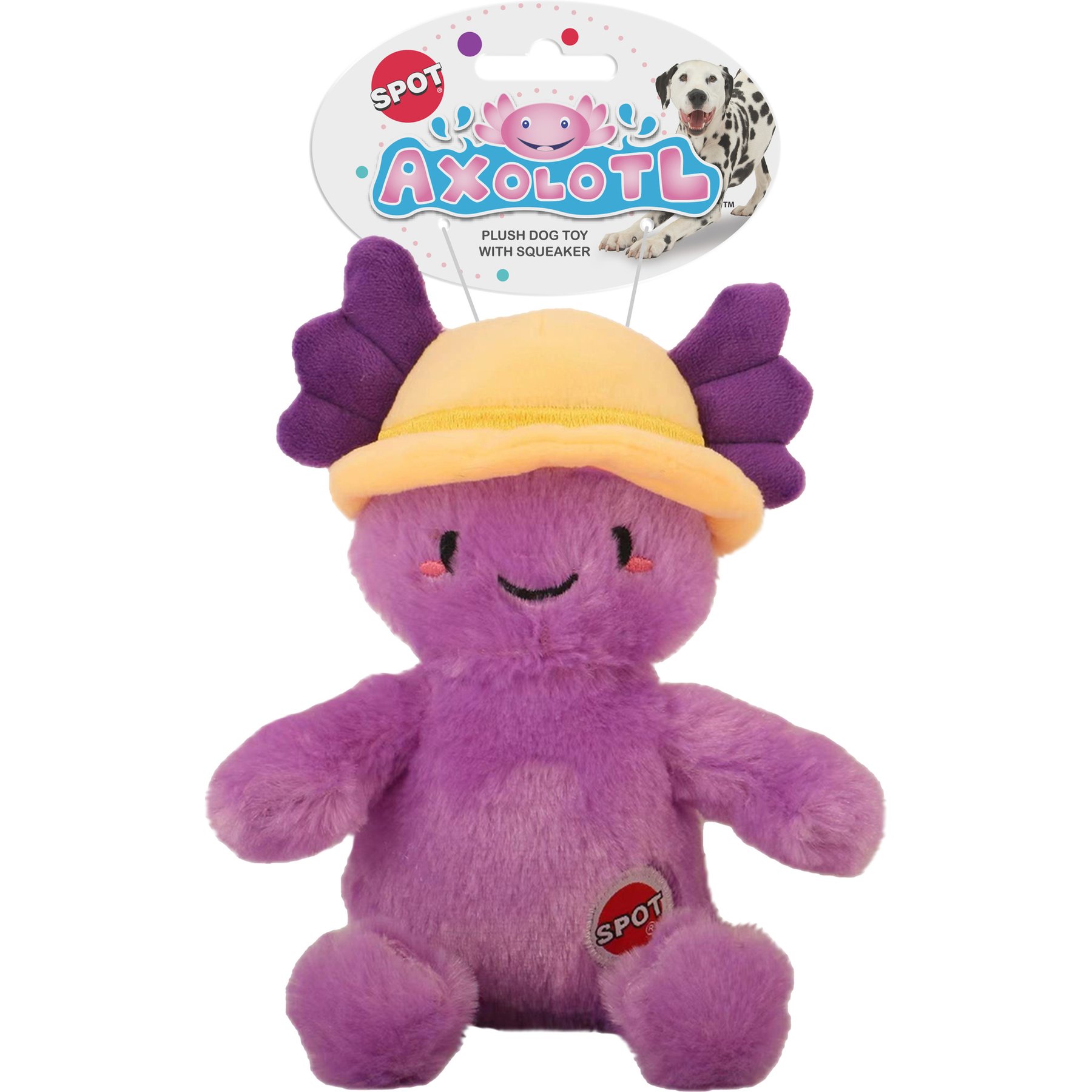 Spot Ethical Products Spot Axolotl w/ Hat Dog Toy, 6-in