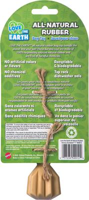 Show full view: Spot Ethical Products Spot Love The Earth Natural Rubber Groovy Bone Dog Toy, 7-in slide 2 of 4