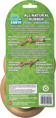 Show full view: Spot Ethical Products Spot Love The Earth Natural Rubber Double Ring Dog Toy, 7.5-in slide 2 of 4