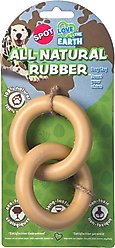 Spot Ethical Products Spot Love The Earth Natural Rubber Double Ring Dog Toy, 5.5-in